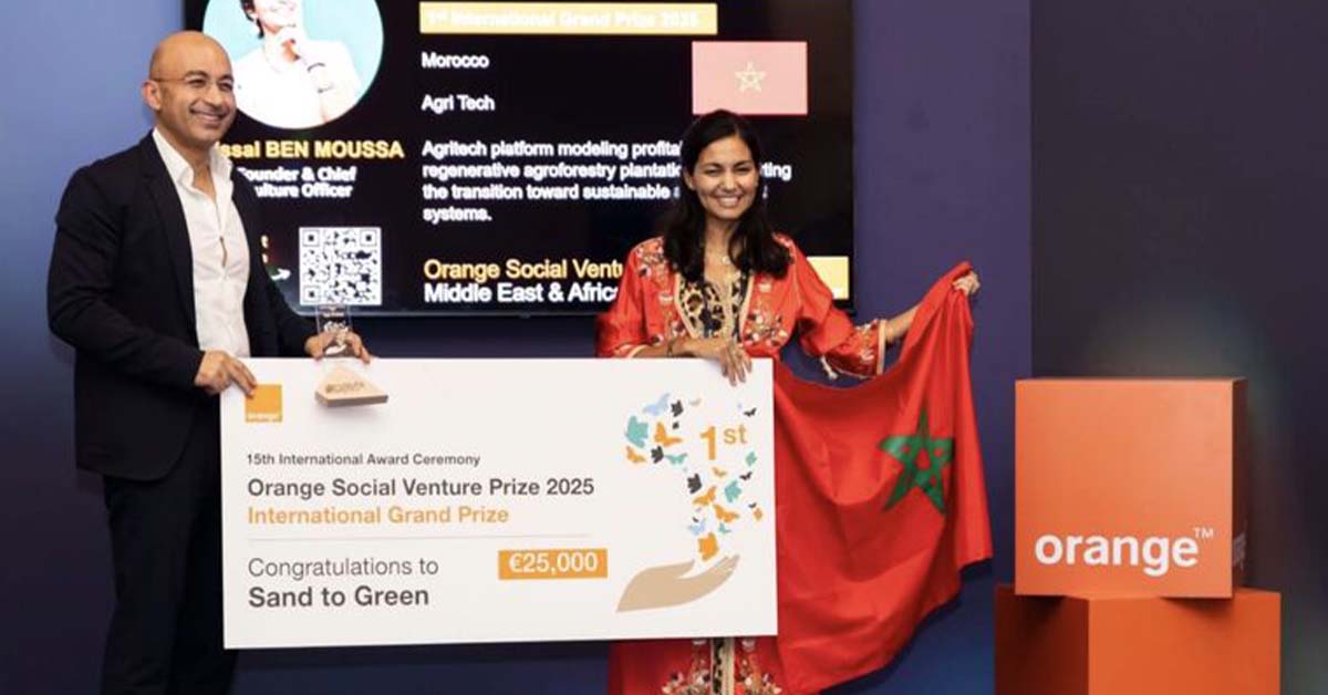 sand to green remporte l’Orange Social Venture Prize 2025