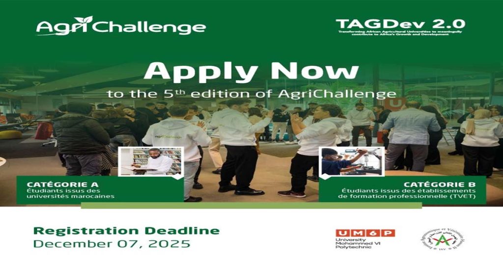 AgriChallenge 5ᵉ édition : l’UM6P et l’IAV mobilisent les innovateurs agro l Start-up.ma